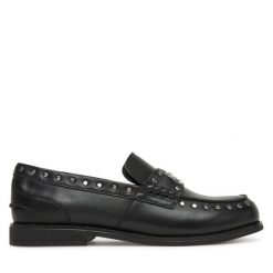 Mokasyny KARL LAGERFELD. Czarne mokasyny KARL LAGERFELD, bez wzorów. Za 589.99 zł.