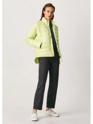 Pepe Jeans Kurtka pikowana "Fany" w kolorze limonkowym rozmiar: S. Zielone kurtki Pepe Jeans, s, bez wzorów, z jeansu, bez kaptura. Za 202.50 zł.