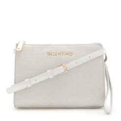 Valentino by Mario Valentino Kopertówka Valentino Bags srebrny - sztuczna skóra Kopertówki 1 ct Srebrny Damski. Szare kopertówki Valentino by Mario Valentino, bez wzorów, z materiału, eleganckie, na ramię, bez dodatków. Za 447.99 zł.