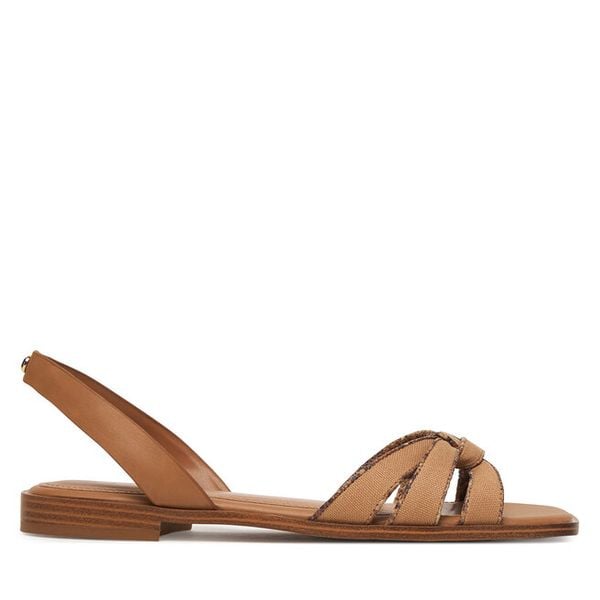 Sandały Aldo. Brązowe sandały Aldo, bez wzorów, bez obcasa, na płaskiej podeszwie, bez zapięcia. Za 269.99 zł.