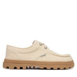 Półbuty Palladium. Brązowe półbuty wsuwane Palladium, bez wzorów, bez obcasa, na płaskiej podeszwie. Za 379.99 zł.