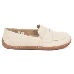 Olivier Barefoot Eleganckie Damskie minimalistyczne mokasyny skórzane 1280 beżowe beżowy. Brązowe mokasyny bez wzorów, z materiału. Za 484.00 zł.