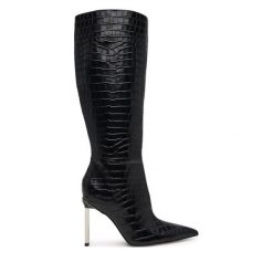 Kozaki Guess. Czarne kozaki Guess, z aplikacjami, bez obcasa, na szpilce, bez zapięcia. Za 1,139.00 zł.