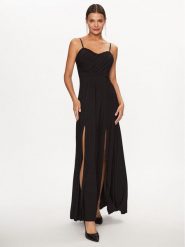 Rinascimento Sukienka wieczorowa CFC0115091003 Czarny Regular Fit. Czarne sukienki Rinascimento, xs, bez wzorów, z syntetyku, wizytowe, bez kołnierzyka, bez ramiączek. Za 939.99 zł.