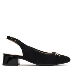 Czółenka Ara. Czarne czółenka ara, bez wzorów, bez obcasa, bez zapięcia. Za 589.99 zł.