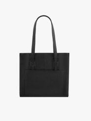 Czarna duża torebka typu shopperka. Czarne torebki klasyczne Ryłko, bez wzorów, ze skóry, duże, bez dodatków. Za 449.99 zł.