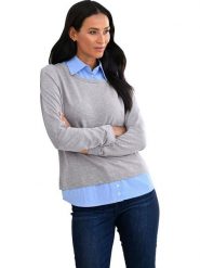 Heine Bluza w kolorze szarym rozmiar: 34. Szare bluzy Heine, bez wzorów, z bawełny, bez ramiączek, bez kaptura. Za 68.95 zł.
