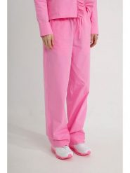 Josephine & Co Spodnie "Dominique" w kolorze różowym rozmiar: 44. Różowe spodnie materiałowe Josephine & Co, bez wzorów, z bawełny, z podwyższonym stanem. Za 195.99 zł.