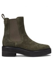 LAUREN RALPH LAUREN Sztyblety 802951237002 Zielony. Zielone botki Lauren Ralph Lauren, bez wzorów, ze skóry, bez obcasa, na płaskiej podeszwie, bez zapięcia. Za 459.99 zł.