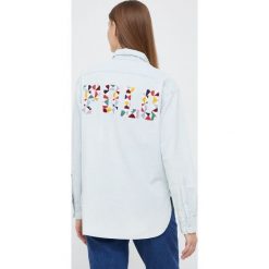 Polo Ralph Lauren koszula bawełniana damska regular z kołnierzykiem klasycznym. Niebieskie koszule Polo Ralph Lauren, l, z aplikacjami, z bawełny, klasyczne, bez kołnierzyka, bez ramiączek. W wyprzedaży za 529.99 zł.