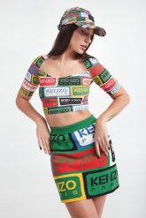 Top damski KENZO. Topy Kenzo, xs, bez wzorów, bez kołnierzyka, bez ramiączek. W wyprzedaży za 655.85 zł.