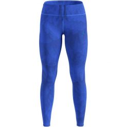 Legginsy tech. damskie ODLO Tights ZEROWEIGHT PRINT. Niebieskie legginsy ODLO, bez wzorów, z elastanu. Za 449.99 zł.