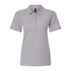 Damska Koszulka Polo Softstyle Pique. Czerwone t-shirty sportowe GILDAN, l, bez wzorów, bez ramiączek. Za 79.99 zł.