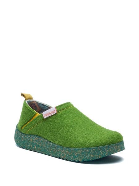 Comfortfusse Kapcie w kolorze zielonym rozmiar: 39. Zielone kapcie Comfortfüße, bez wzorów, z materiału. Za 204.96 zł.