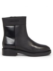 Calvin Klein Botki Rubber Sole Ankle Boot Lg Wl HW0HW01700 Czarny. Czarne botki Calvin Klein, bez wzorów, ze skóry, bez obcasa, na płaskiej podeszwie, bez zapięcia. Za 439.99 zł.