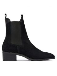 Gant Botki 33553451 Czarny. Czarne botki Gant, bez wzorów, ze skóry, bez obcasa, na słupku, bez zapięcia. Za 799.99 zł.