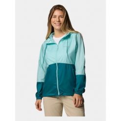 Kurtka przeciwwiatrowa damska Columbia Flash Forward II Windbreaker. Zielone kurtki przejściowe sportowe Columbia, xs, bez wzorów, z softshellu, bez kaptura, trekkingowe. Za 151.99 zł.