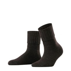 Skarpetki damskie Falke Striggings. Brązowe skarpetki Falke, bez wzorów, z materiału. Za 129.50 zł.