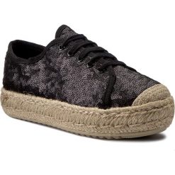 Espadryle SERGIO BARDI - Nikoleta FS127251917KD 601. Czarne espadryle Sergio Bardi, bez wzorów, ze skóry, bez obcasa, na koturnie. W wyprzedaży za 59.00 zł.