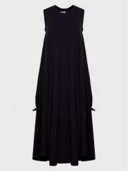 Deha Sukienka codzienna D83224 Czarny Relaxed Fit. Czarne sukienki Deha, na co dzień, xs, bez wzorów, ze lnu, bez kołnierzyka, bez ramiączek, proste. Za 439.99 zł.