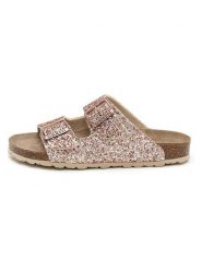 SABOKETS Klapki w kolorze złoto-jasnoróżowym rozmiar: 38. Różowe klapki SABOKETS, bez wzorów, klasyczne, z otwartym noskiem, bez obcasa, bez zapięcia. Za 126.99 zł.