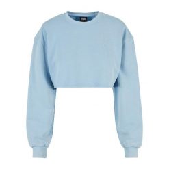 Bluza crop haftowane z kwiatami duże rozmiary dla kobiet Urban Classics. Niebieskie bluzy bez kaptura Urban Classics, bez wzorów, bez kaptura. Za 237.00 zł.