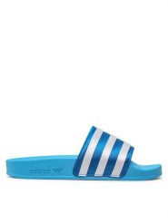 Adidas Klapki adilette W GX8639 Niebieski. Niebieskie klapki adidas, bez wzorów, z materiału, sportowe, bez obcasa, bez zapięcia. Za 159.99 zł.