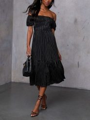 Milan Kiss Sukienka w kolorze czarnym rozmiar: XL. Czarne sukienki Milan Kiss, xl, bez wzorów, z wiskozy, bez kołnierzyka, bez ramiączek, midi. Za 165.99 zł.