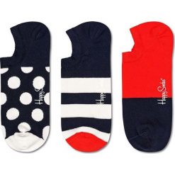 Happy Socks skarpetki 3-Pack damskie kolor granatowy. Niebieskie skarpetki Happy Socks, bez wzorów. Za 79.99 zł.