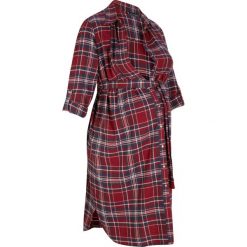 Sukienka szmizjerka ciążowa i do karmienia. Czerwone sukienki bonprix, bez wzorów, z bawełny, bez kołnierzyka, moda ciążowa, bez ramiączek, plisowane. Za 149.99 zł.