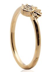 Pandora Pozłacany pierścionek z cyrkoniami rozmiar: 56. Żółte pierścionki Pandora, z cyrkonią, pozłacane. Za 252.99 zł.