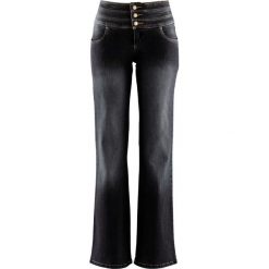 Dżinsy Power-stretch "Wyszczuplające brzuch" Bootcut bonprix czarny. Jeansy marki bonprix. Za 79.99 zł.