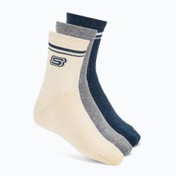 Skarpety SKECHERS Full Terry Low Crew. Białe skarpetki Skechers, bez wzorów, z bawełny. Za 79.99 zł.