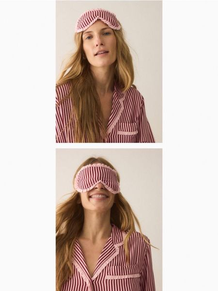 Piżama z opaską do spania - ciemnofioletowy. Fioletowe piżamy Reserved, l, bez wzorów, z tkaniny, bez kołnierzyka, bez ramiączek. Za 159.99 zł.