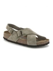 Birkenstock Skórzane sandały "Tulum" w kolorze szarobrązowym rozmiar: 42. Szare sandały Birkenstock, bez wzorów, z nubiku, klasyczne, z otwartym noskiem, bez obcasa, bez zapięcia. Za 461.21 zł.
