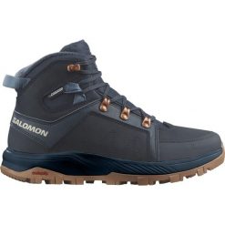 Buty damskie Salomon Outchill Ts Cswp. Niebieskie buty trekkingowe Salomon, bez wzorów, ze skóry, bez zapięcia, trekkingowe. Za 689.45 zł.