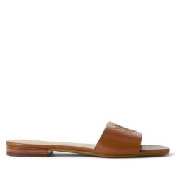 Klapki LAUREN RALPH LAUREN. Brązowe klapki Lauren Ralph Lauren, bez wzorów, bez obcasa, bez zapięcia. Za 599.99 zł.