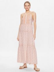 Pepe Jeans Sukienka codzienna Parhi PL953266 Kolorowy Regular Fit. Sukienki Pepe Jeans, na co dzień, m, bez wzorów, z bawełny, bez kołnierzyka, bez ramiączek, proste. Za 269.99 zł.