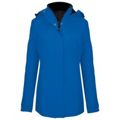 Parka dla kobiet Kariban. Niebieskie płaszcze KARIBAN, m, bez wzorów, z materiału, bez kaptura. Za 290.50 zł.