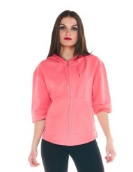 Damska bluza basic 3/4. Zielone bluzy LEONE 1947 APPAREL, l, bez wzorów, z bawełny, sportowe, bez ramiączek, z kapturem. Za 147.31 zł.
