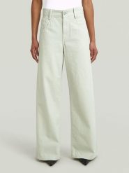 G-Star Dżinsy - Comfort fit - w kolorze jasnozielonym rozmiar: W25/L32. Zielone jeansy G-Star, l, z aplikacjami, ze skóry, klasyczne, z podwyższonym stanem. Za 239.99 zł.