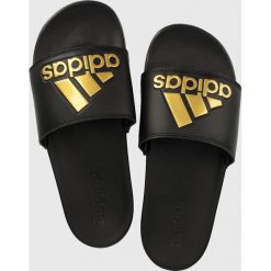 Adidas Performance klapki kolor czarny. Czarne klapki adidas Performance, bez wzorów, bez obcasa, na płaskiej podeszwie, bez zapięcia. Za 199.99 zł.