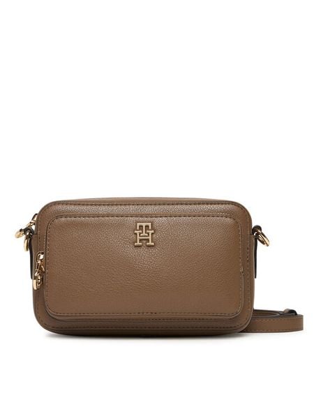 Tommy Hilfiger Torebka Th Icon Camera Bag AW0AW18120 Brązowy. Brązowe listonoszki Tommy Hilfiger, bez wzorów, ze skóry, bez dodatków. Za 529.99 zł.