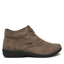 Botki Josef Seibel. Brązowe botki Josef Seibel, bez wzorów, bez obcasa, na płaskiej podeszwie, bez zapięcia. Za 319.99 zł.