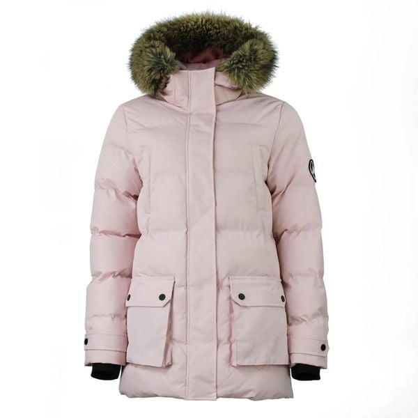 Parka dla kobiet Peak Mountain. Niebieskie płaszcze Peak Mountain, l, z aplikacjami, z futra, bez kaptura. Za 299.50 zł.
