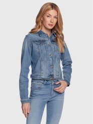 Fracomina Kurtka jeansowa FP23SJ4001D40102 Niebieski Regular Fit. Niebieskie kurtki Fracomina, xs, bez wzorów, z bawełny, bez kaptura. Za 269.99 zł.