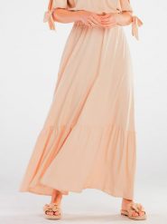Awama Spódnica w kolorze beżowym rozmiar: L/XL. Brązowe spódnice Awama, l, bez wzorów, maxi, rozkloszowane. Za 176.95 zł.