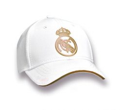 Czapka Real Madryt - oficjalna licencjonowana. Białe czapki z daszkiem Real Madrid, bez wzorów, z bawełny. Za 99.00 zł.