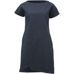 Elegancka letnia sukienka z miękkiej bawełny dla kobiet. Niebieskie sukienki ZSPORT, l, bez wzorów, z bawełny, eleganckie, bez kołnierzyka, bez ramiączek, sportowe. Za 254.99 zł.