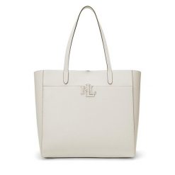 Torebka LAUREN RALPH LAUREN. Białe shopper bag Lauren Ralph Lauren, bez wzorów, bez dodatków. Za 1,029.00 zł.